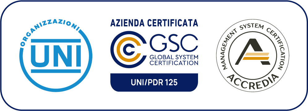 Marchio GSC + UNI + Accredia UNI PDR 125